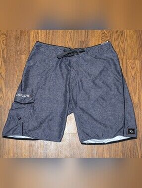 Rip Curl Mens 33 Gray Heather Boardshorts Cargo Surf Shorts Beach Wear A20